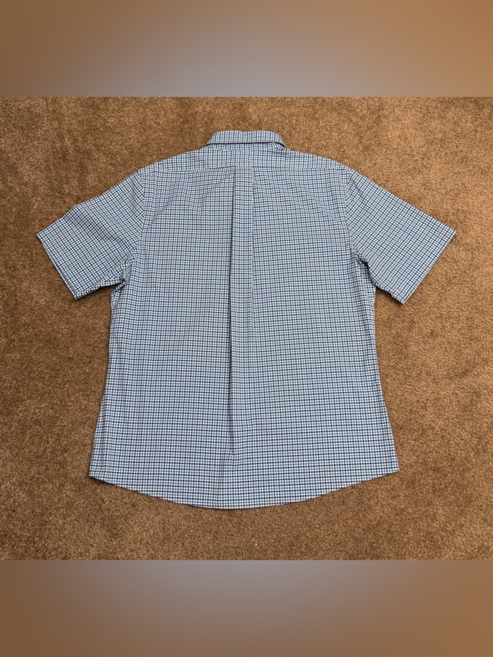 Brooks Brother’s Men's SS Blue Check Button-Down Shirt with Front Pocket size L - Picture 3 of 6